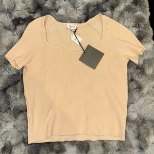 Cream knit top